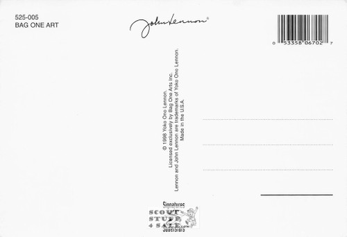 John Lennon Drawing Artwork Postcard, Classico San Francisco #525-005