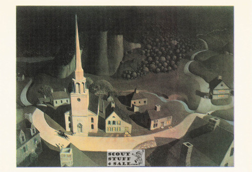Midnight Ride of Paul Revere By Grant Wood Art Postcard, Classico SF #540-004