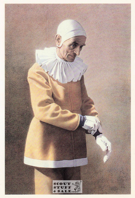 Clown Donning Gloves by Robert Vickrey Art Postcard, Classico SF #540-032