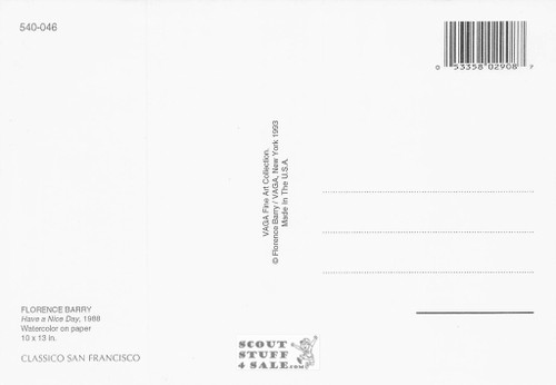 Have a Nice Day by Florence Barry Art Postcard, Classico San Francisco #540-046