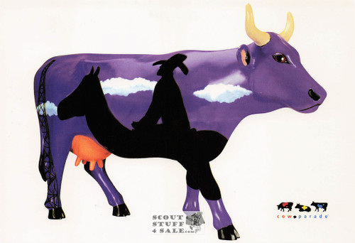 Cow Silhoutte Postcard, Cow Parade, Classico SF #543-056