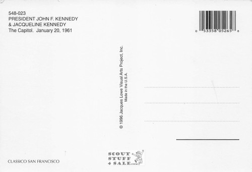 President John F. Kennedy & Jacqueline in 1961 Postcard, Classico SF #548-023