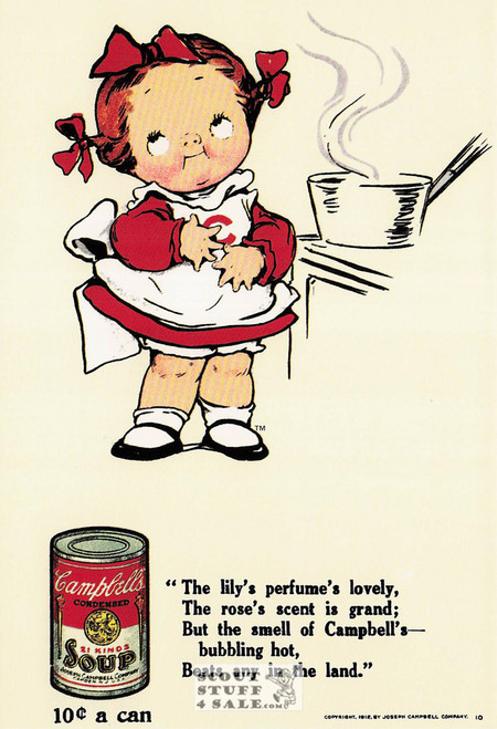 Early 1900's Campbell Soup Advertising Print on Postcard, Classico SF #567-012