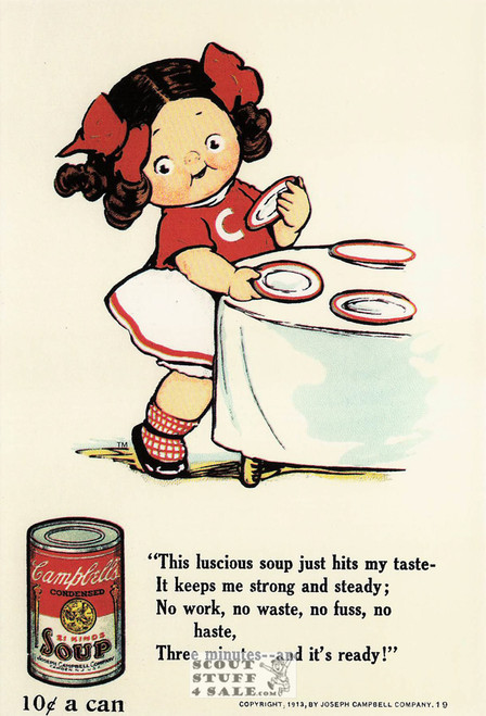 Early 1900's Campbell Soup Advertising Print on Postcard, Classico SF #567-020