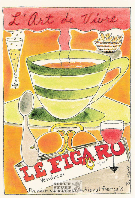 Colorful French Food and Household Related Postcard, Classico SF #580-007