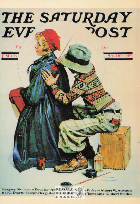THE ARTIST, Norman Rockwell Artwork Postcard, Sat Evening Post, #611-011