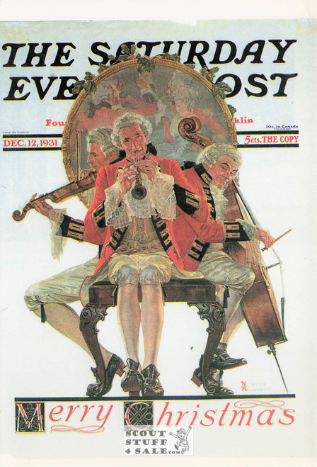 VICTORIAN TRIO, Norman Rockwell Artwork Postcard, Sat Eve Post, #611-037