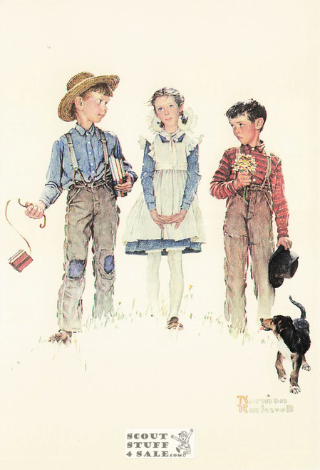 ME AND MY PAL-YOUNG MAN'S FANCY, Norman Rockwell Artwork Postcard, #611-042