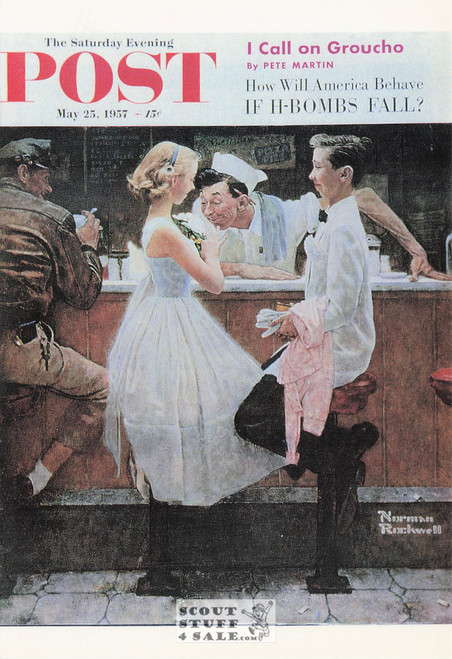 AFTER THE PROM, Norman Rockwell Artwork Postcard, Sat Eve Post, #611-063