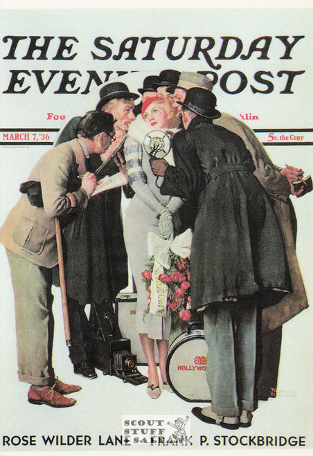 MOVIE STAR, Norman Rockwell Artwork Postcard, Saturday Eve Post, #611-114