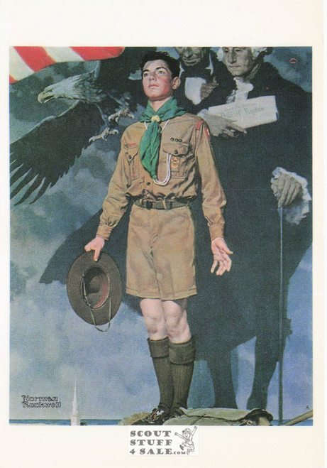 A SCOUT IS LOYAL, Norman Rockwell Artwork Postcard, Boy Scouts America, #611-122
