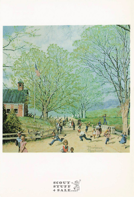 CHILDHOOD TREASURES-CAREFREE DAYS, Norman Rockwell Postcard, #611-140