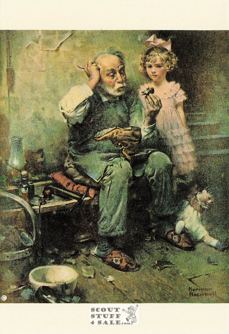 THE COBBLER, Norman Rockwell Artwork Postcard, Classico San Francisco #611-163