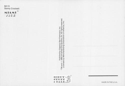 Miami Vice Television Program Postcard, Classico San Francisco #641-005