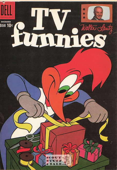 Dec 1958 TV Funnies Woody Woodpecker Comic Book Cover Postcard, #643-006
