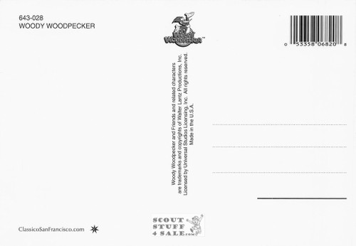 Woody Woodpecker Astronaut Postcard, Classico San Francisco #643-028