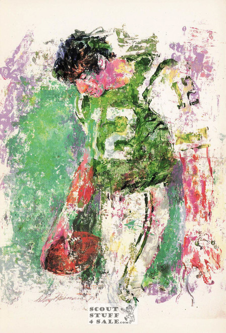JOE NAMATH, Leroy Neiman Artwork Postcard, Classico San Francisco #651-010