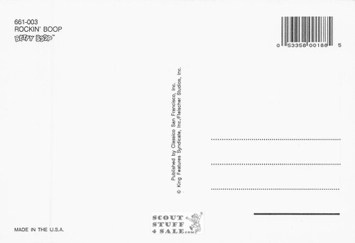 Rockin' Boop, Betty Boop Cartoon Postcard, Classico San Francisco #661-003