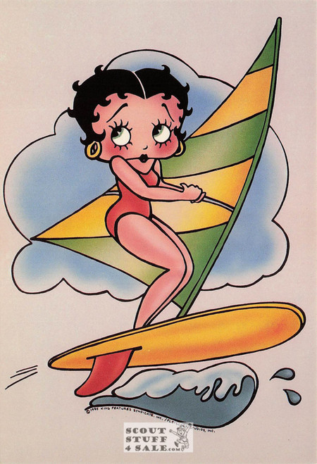 Surfer Boop, Betty Boop Cartoon Postcard, Classico San Francisco #661-008