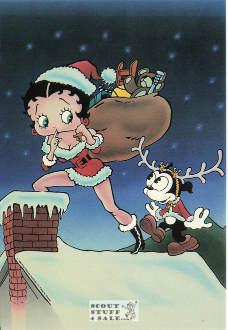Santa's Helper, Betty Boop Cartoon Postcard, Classico San Francisco #661-013