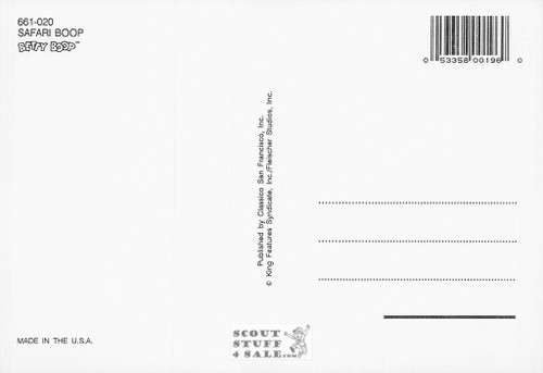 Safari Boop, Betty Boop Cartoon Postcard, Classico San Francisco #661-020