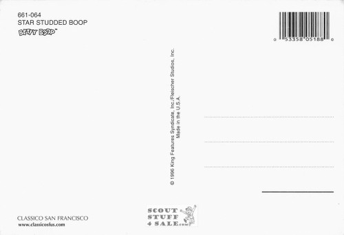 Star Studded Boop, Betty Boop Cartoon Postcard, Classico San Francisco #661-064