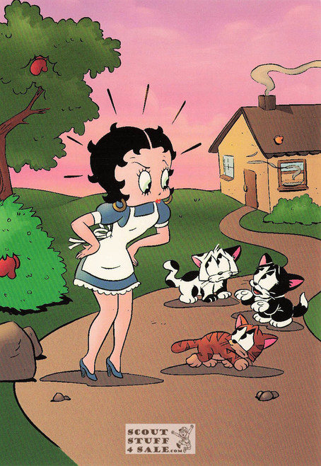 Three Little Kittens, Betty Boop Cartoon Postcard, Classico San Francisco #661-081