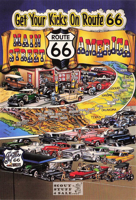 Get Your Kicks on Route 66 Postcard, Classico San Francisco #710-023