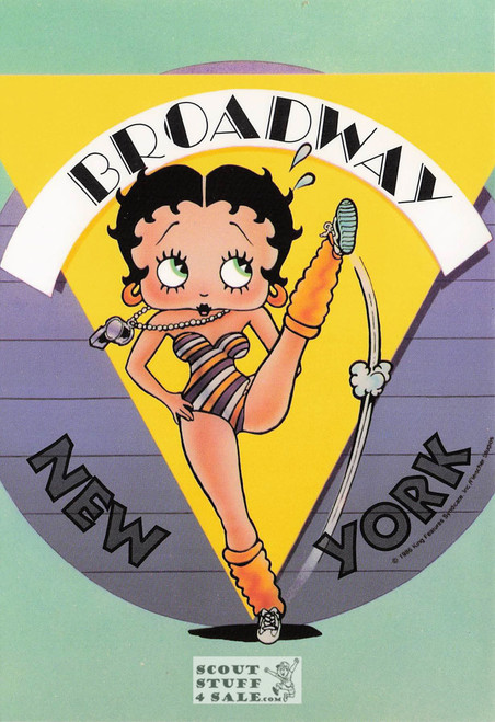 Broadway New York, Betty Boop Cartoon Postcard, Classico SF #718-003