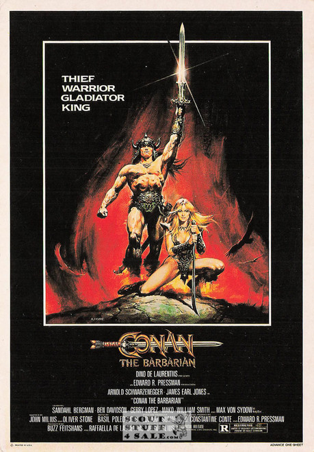 Conan The Barbarian French Postcard, Schwarzenegger, Editions Nugeron #AC24
