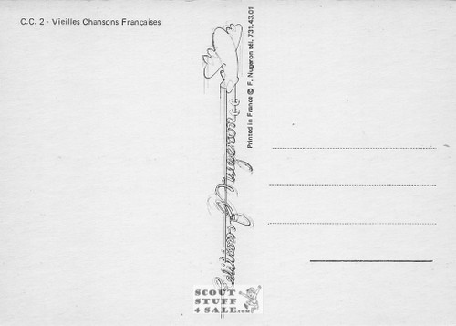J'Ai Du Bon Tabac Old French Songs Series Postcard, Editions Nugeron #CC2