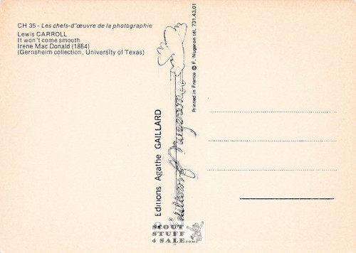 Lewis Carroll Photography (1864) French Postcard, Editions Nugeron #CH35