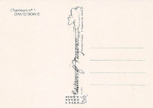 David Bowie French Postcard, Singers Series, Editions Nugeron #CHANTEURS1