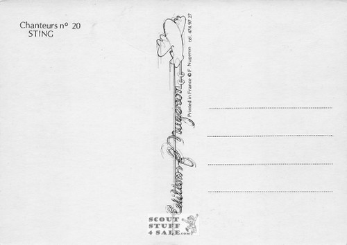 Sting French Postcard, Singers Series, Editions Nugeron #CHANTEURS20