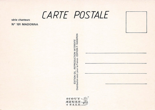 Madona French Postcard, Singers Series, Editions Nugeron #CHANTEURS101