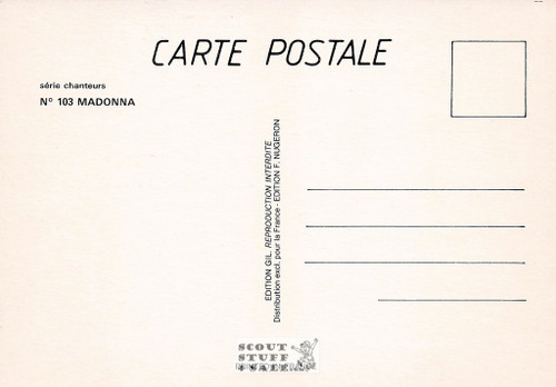 Madona French Postcard, Singers Series, Editions Nugeron #CHANTEURS103