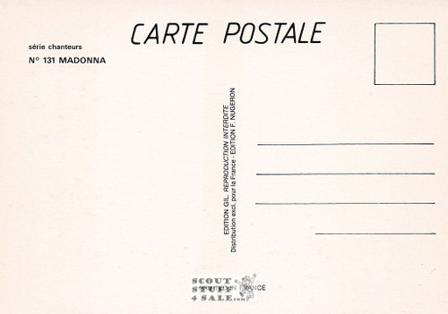 Madona French Postcard, Singers Series, Editions Nugeron #CHANTEURS131