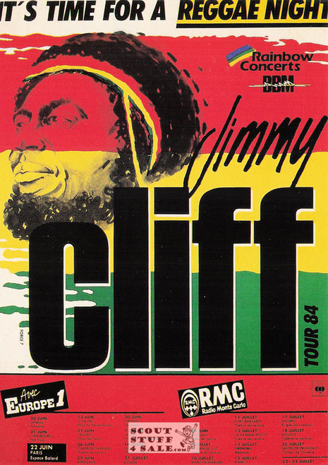 Jimmy Cliff Concert French Postcard, Concert Series, Editions Nugeron #CONCERT5