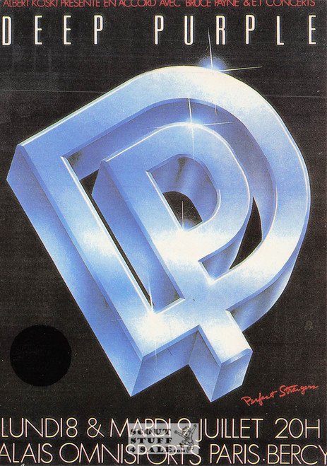 Deep Purple Concert French Postcard, Concert Series, Editions Nugeron #CONCERT7