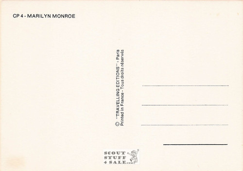 Marilyn Monroe Black/White French Movie Postcard, Editions Nugeron #CP4