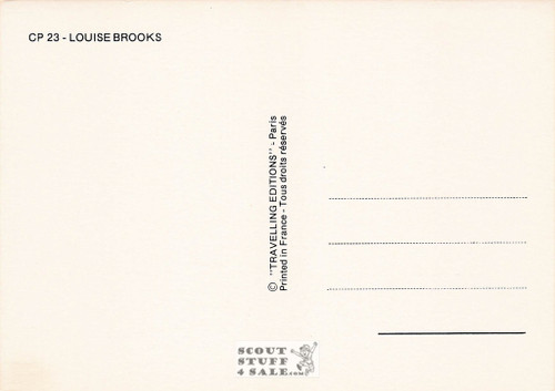 Louise Brooks Black/White French Movie Postcard, Editions Nugeron #CP23