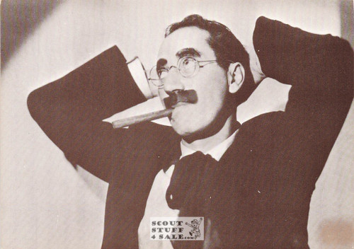 Groucho Marx Black/White French Movie Postcard, Editions Nugeron #CP27