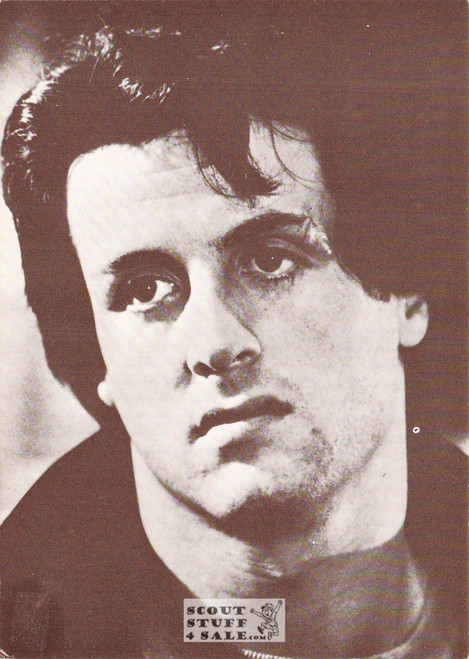 Sylvester Stallone Black/White French Movie Postcard, Editions Nugeron #CP38