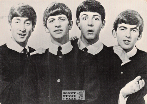 The Beatles Black/White French Movie Postcard, Editions Nugeron #CP41