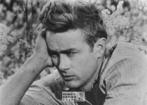 James Dean Black/White French Movie Postcard, Editions Nugeron #CP58
