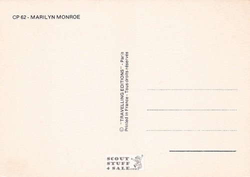 Marilyn Monroe Black/White French Movie Postcard, Editions Nugeron #CP62