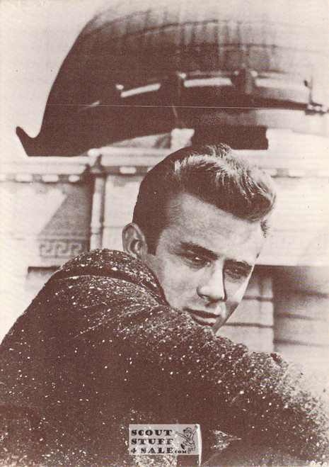 James Dean Black/White French Movie Postcard, Editions Nugeron #CP93