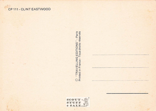 Clint Eastwood Black/White French Movie Postcard, Editions Nugeron #CP111