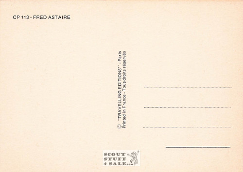 Fred Astaire Black/White French Movie Postcard, Editions Nugeron #CP113