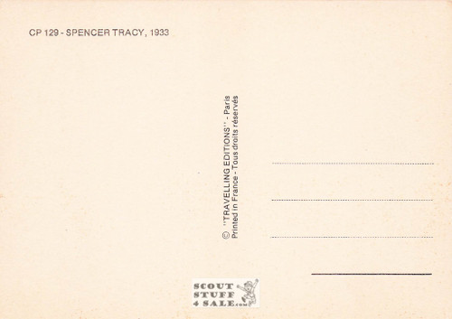 Spencer Tracy Black/White French Movie Postcard, Editions Nugeron #CP129